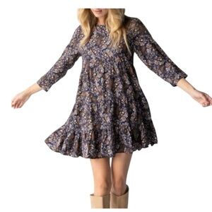 Natural life Heidi babydoll paisley print dress size xs